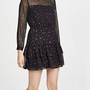 BB DAKOTA Polka Dot and Star Print Mini Dress XS